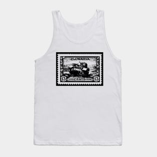 Vintage Canada Postage Stamp Military Ram Tank Tank Top